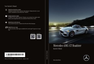 2018 Mercedes Benz GT Roadster Operator Manual